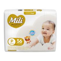 Fralda Mili Love e Care Mega P - 56 Unidades