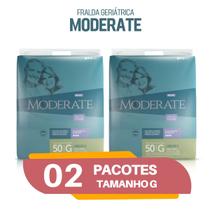 Fralda Moderate geriátrica adulto kit 2 pacotes