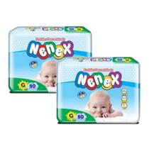 Fralda Nenex 2 Pacote Tamanho G com 160 Unidades - 9 até 13kg