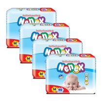 Fralda Nenex 4 Pacotes Tamanho M - 360 Fraldas