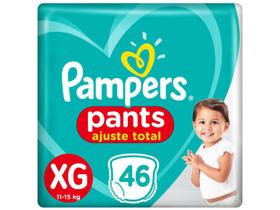 Fralda Pampers Ajuste Total Pants Calça  - Tam. XG 11 a 15kg 46 Unidades