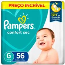 Fralda Pampers Confort Sec 1 pacote Tamanho G Com 56 Unidades