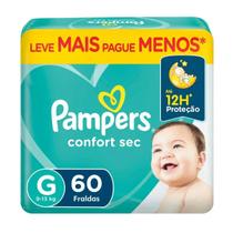 Fralda Pampers Confort Sec Bag G 60 Unidades Fralda Pampers Confort Sec Bag G 60 Unidades