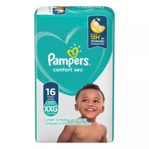 Fralda Pampers Confort Sec Com 16 Unidades Descartáveis Tamanho XXG