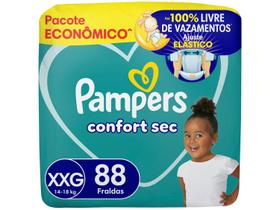Fralda Pampers Confort Sec Diurna e Noturna XXG 14 a 18kg 88 Unidades