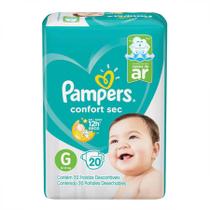 Fralda Pampers Confort Sec G Pacotão Com 20 Unidades