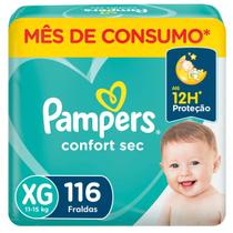 Fralda Pampers Confort Sec Jumbo Plus XG com 116un Fralda Pampers Confort Sec Jumbo Plus XG com 116un