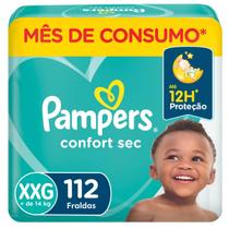Fralda Pampers Confort Sec Jumbo Plus XXG com 112un Fralda Pampers Confort Sec Jumbo Plus XXG com 112un