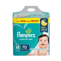 Fralda Pampers Confort Sec M C/ 70 Unid. Cada 1 pacote