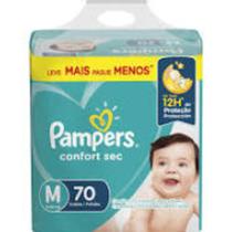 Fralda pampers confort sec super m com 70 tiras