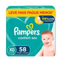 Fralda Pampers Confort Sec Super XG 58 unidades