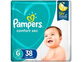 Fralda Pampers Confort Sec Tam. G - 9 a 13kg 38 Unidades