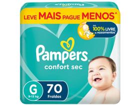 Fralda Pampers Confort Sec Tam. G 9 a 13kg 70 Unidades Fralda Pampers Confort Sec Tam. G 9 a 13kg 70 Unidades