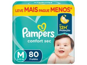 Fralda Pampers Confort Sec Tam. M 6 a 10kg