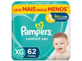 Fralda Pampers Confort Sec Tam. XG 11 a 15kg - 62 Unidades Fralda Pampers Confort Sec Tam. XG 11 a 15kg - 62 Unidades