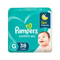 Fralda Pampers Confort Sec Tamanho G 38 Unidades Noites Secas e Confortaveis para o Seu Bebe!