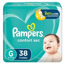 Fralda Pampers Confort Sec Tamanho - G com 38 unidades