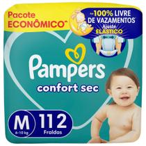 Fralda Pampers Confort Sec Tamanho M 112 unidades Fralda Pampers Confort Sec Tamanho M 112 unidades