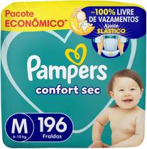 Fralda Pampers Confort Sec Tamanho M 196 Unidades Sem Gênero