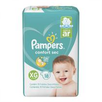 Fralda Pampers Confort Sec Xg Pacotão Com 18 Unidades