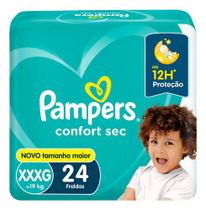 Fralda Pampers Confort Sec Xxxg 24 Unidades Gênero:Sem gêneroTamanho:Extra extra grande (XXXG) Fralda Pampers Confort Sec Xxxg 24 Unidades Gênero:Sem gêneroTamanho:Extra extra grande (XXXG)