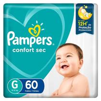 Fralda Pampers Confort Super Sec G 60 Unidades