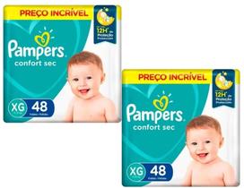 Fralda Pampers ConfortSec Hiper XG 2 Pacotes Com 48 Unidades Cada