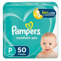 Fralda Pampers Confortsec Mega P 50 unidades Fralda Pampers Confortsec Mega P 50 unidades