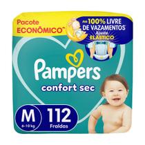 Fralda Pampers ConfortSec Tam. M 6 a 10Kg 112 Unidades