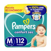 Fralda Pampers ConfortSec Tam. M 6 a 10Kg 112 Unidades