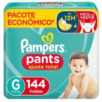 Fralda Pampers Pants Ajuste Total G com 144un Fralda Pampers Pants Ajuste Total G com 144un