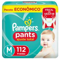 Fralda Pampers Pants Ajuste Total Max M 112 Unidades Fralda Pampers Pants Ajuste Total Max M 112 Unidades