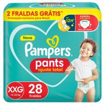 Fralda Pampers Pants Ajuste Total Mega Tamanho XXG 28 Unidades Fralda Pampers Pants Ajuste Total Mega Tamanho XXG 28 Unidades