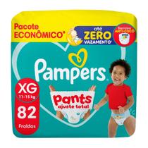 Fralda Pampers Pants Ajuste Total Tamanho G com 82 Unidades Descartáveis Pacote Econômico Fralda Pampers Pants Ajuste Total Tamanho G com 82 Unidades Descartáveis Pacote Econômico