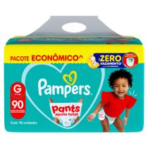 Fralda Pampers Pants Ajuste Total Tamanho G com 90 Unidades Descartáveis Pacote Econômico