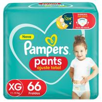 Fralda Pampers Pants Ajuste Total Tamanho XG com 66 Unidades Fralda Pampers Pants Ajuste Total Tamanho XG com 66 Unidades