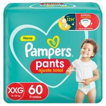 Fralda Pampers Pants Ajuste Total Tamanho XXG com 60 Unidades