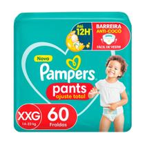 Fralda Pampers Pants Ajuste Total Tamanho XXG com 60 Unidades Fralda Pampers Pants Ajuste Total Tamanho XXG com 60 Unidades
