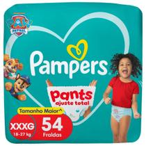 Fralda Pampers Pants Ajuste Total Tamanho XXXG 54 Unidades Descartáveis
