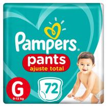 Fralda Pampers Pants Ajuste Total Top Tamanho G 72 Unidades Fralda Pampers Pants Ajuste Total Top Tamanho G 72 Unidades