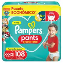 Fralda Pampers Pants Ajuste Total Topíssima XXXG com 108un Fralda Pampers Pants Ajuste Total Topíssima XXXG com 108un