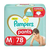 Fralda Pampers Pants Premium Care Roupinha M 78 Unidades Fralda Pampers Pants Premium Care Roupinha M 78 Unidades