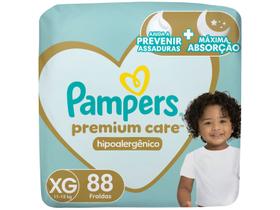 Fralda Pampers Premium Care Diurna e Noturna XG 15kg 88 Unidades