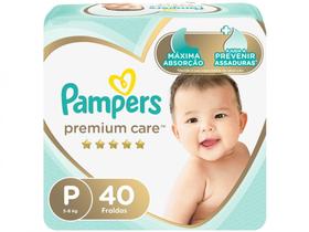 Fralda Pampers Premium Care P - 5 a 8kg 40 Unidades