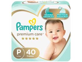 Fralda Pampers Premium Care P - 5 a 8kg 40 Unidades