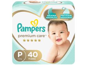 Fralda Pampers Premium Care Pacote Mega Tamanho P 40 Fraldas Descartáveis