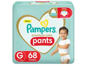 Fralda Pampers Premium Care Pants Calça Tam. G - 9 a 13kg 68 Unidades