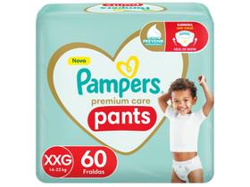 Fralda Pampers Premium Care Pants Calça Tam. XXG - 14 a 25kg 60 Unidades