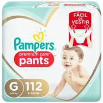 Fralda Pampers Premium Care Pants Tamanho G com 112 Fraldas Descartáveis