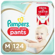 Fralda Pampers Premium Care Pants Tamanho M com 124 Unidades